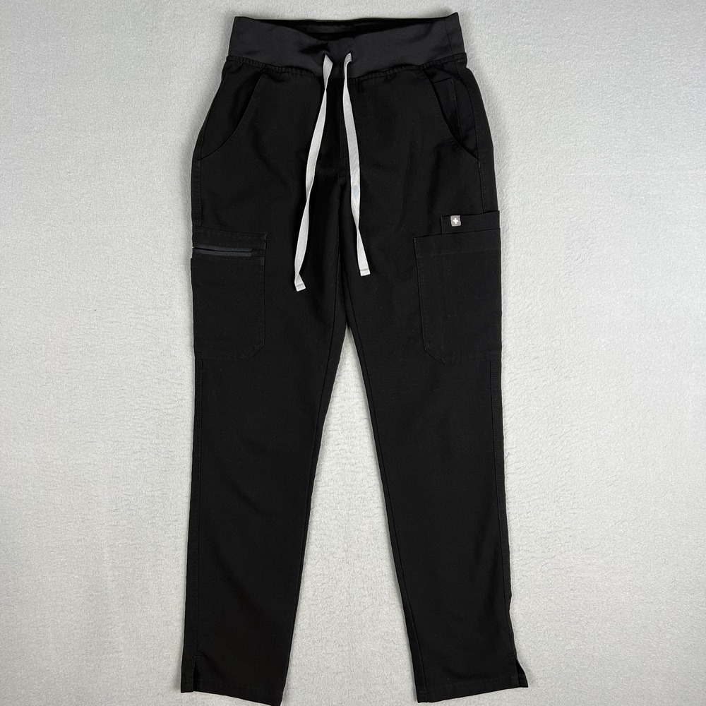 Figs Yola High Rise Slim Scrub Pants Womans XXS Stretch Comfort Pockets Medical